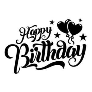 Happy Birthday Hearts Balloon