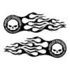 Harley Davidson Skull and Fire (Pair)
