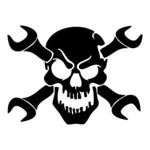 Skull with Wrenches